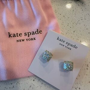 kate spade Glittery Silver Kids Earrings